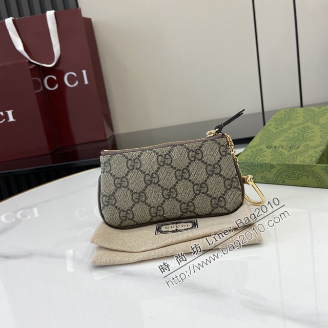 Gucci專櫃古馳最新款Ophidia系列鑰匙包零錢包 jh2708型號：772321